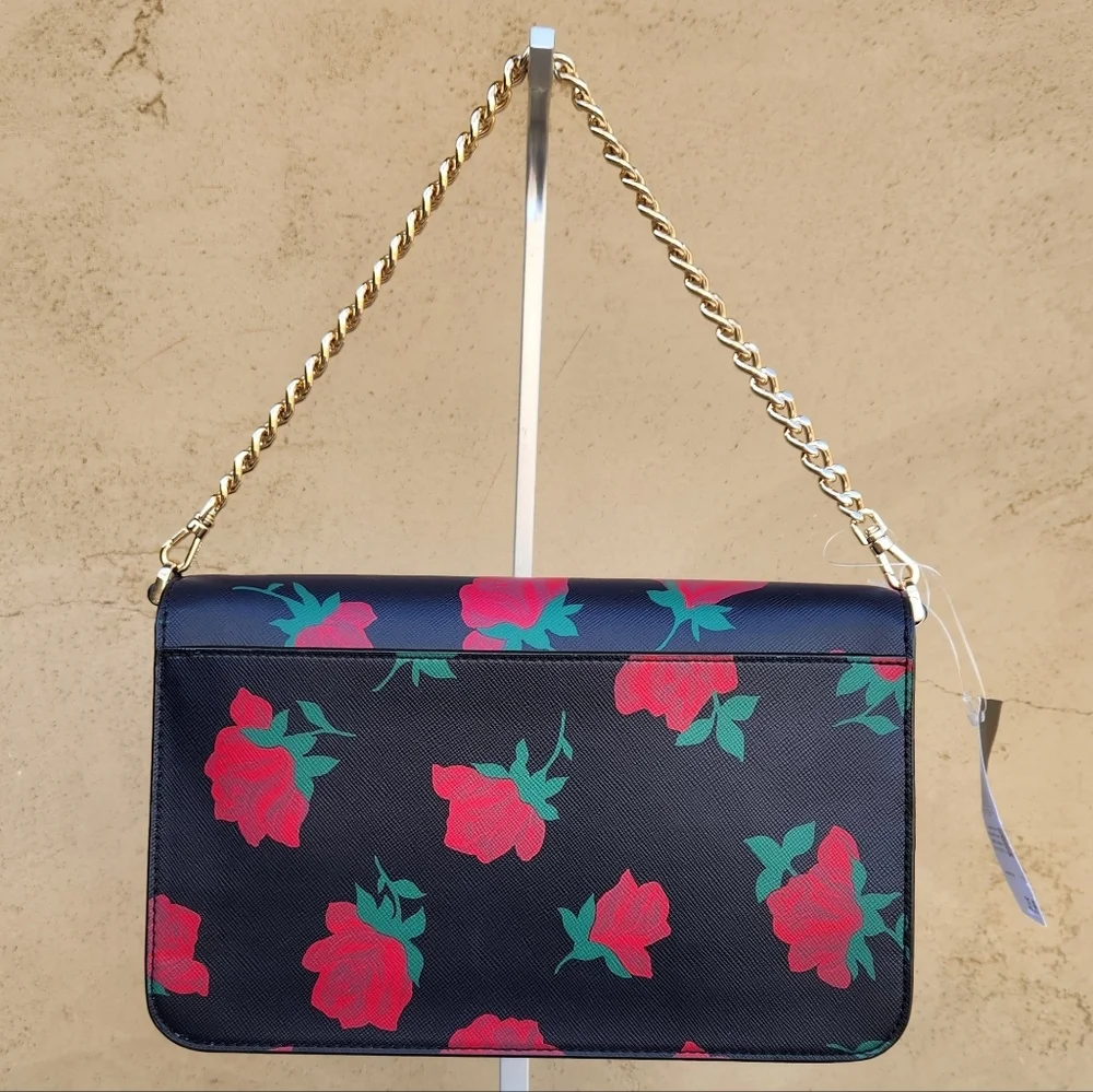 Kate Spade Madison Rose Toss Printed Flap Crossbody